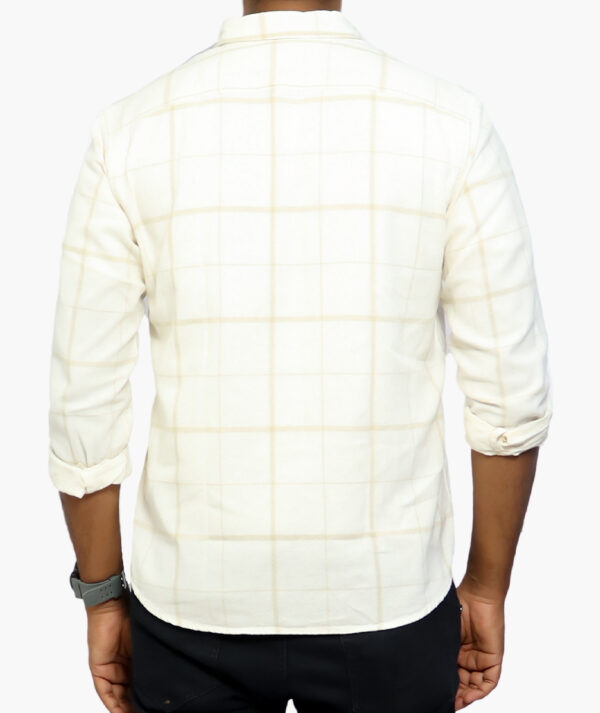 Men's Dobby Structured Slim Fit Cotton Checks Shirt - Image 3