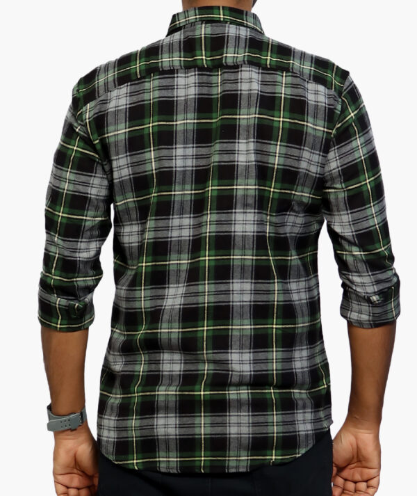Men's Cotton Full Sleeve Slim Fit Casual Checkered Shirt - Image 3