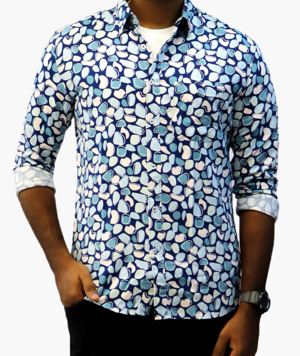 Slim Fit Floral Printed Opaque Cotton Casual Shirt