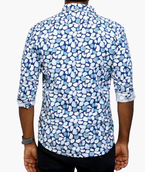 Slim Fit Floral Printed Opaque Cotton Casual Shirt - Image 3