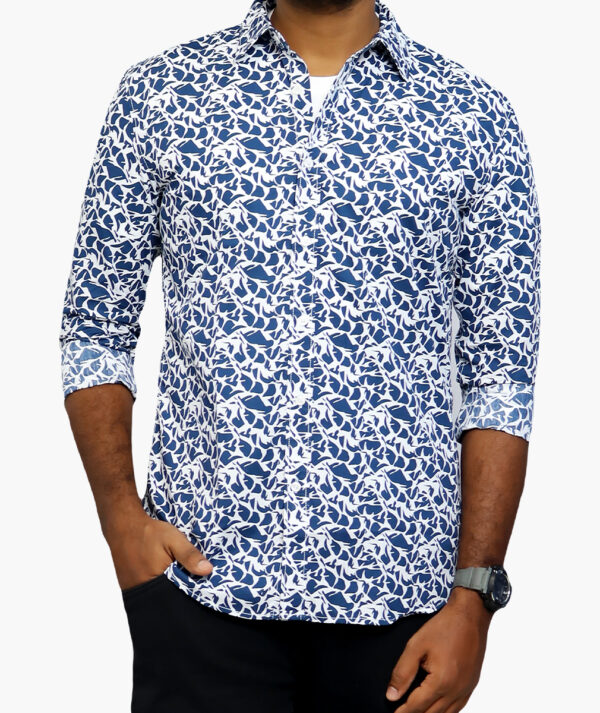 Pure Cotton Slim Fit Floral Printed Casual Shirt
