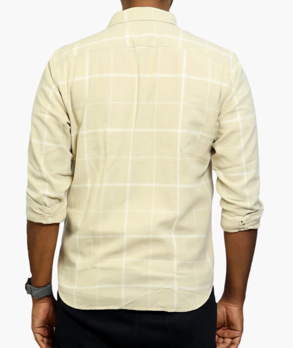 Men Regular Fit Checkered Spread Collar Cotton Casual Shirt - Image 3