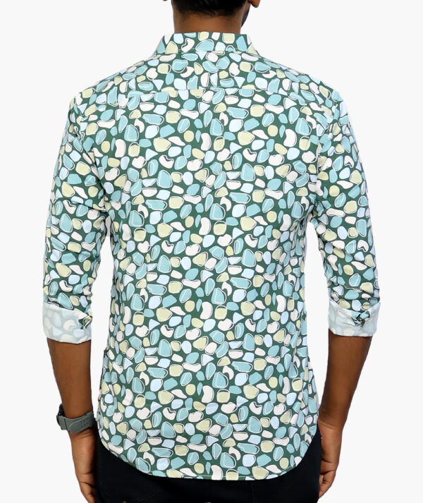 Men's Printed Cotton Slim Fit Shirt - Image 2
